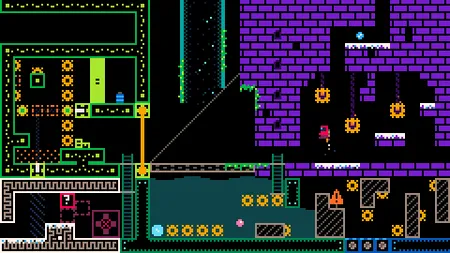 A collage of levels from Derelict Star