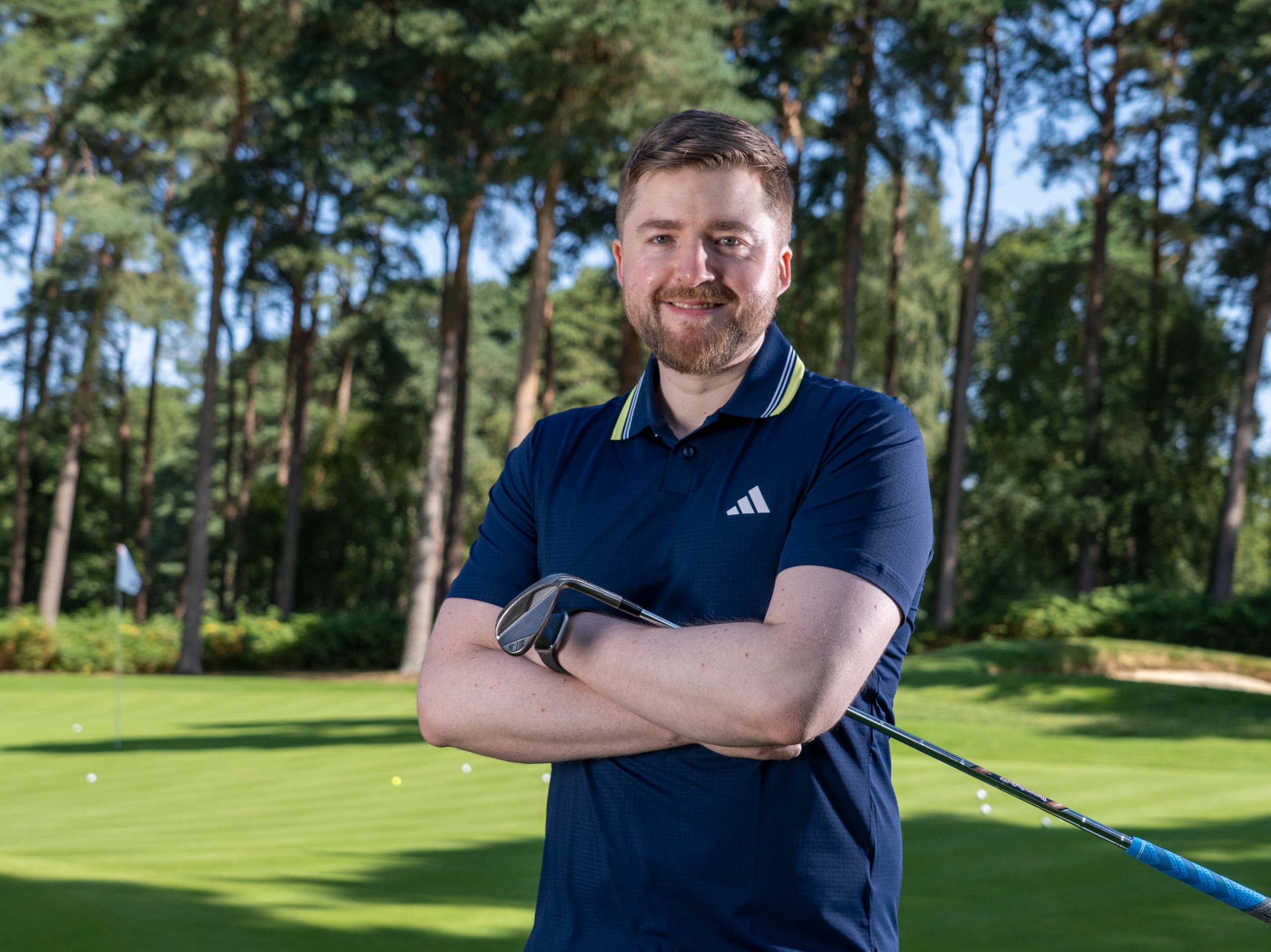 Head shot of 12-handicap amateur golfer James Henry
