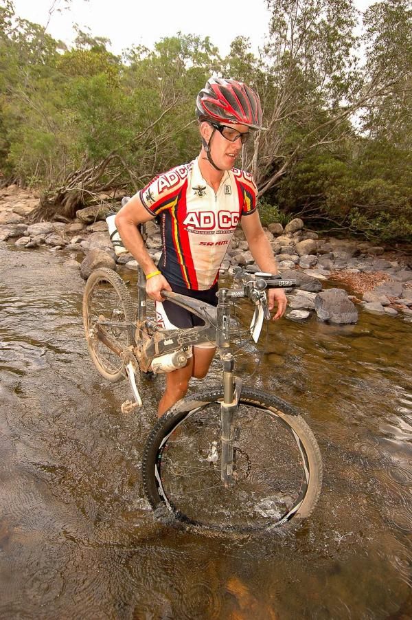 Shane Taylor cools down for a moment