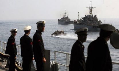 Iranian Navy conducts war-games in the Strait of Hormuz: Military tensions combined with the threat to shut the strategically important passage could drive oil prices up further.