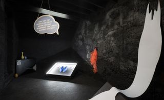 Installation view of ‘Cave’, with work by Philipp Schueller