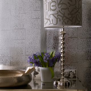 silver foil wallcovering