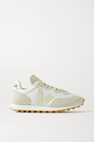 + NET SUSTAIN Rio Branco leather-trimmed suede and mesh sneakers