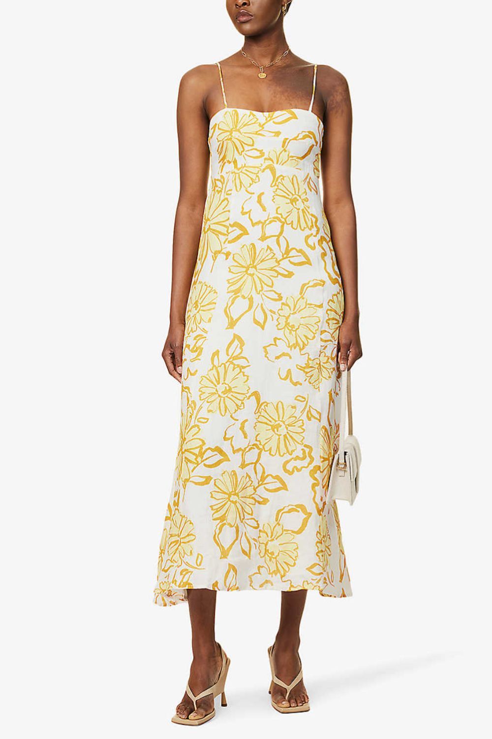 Best Floral Dresses: Faithfull The Brand Sorso floral-print linen midi dress