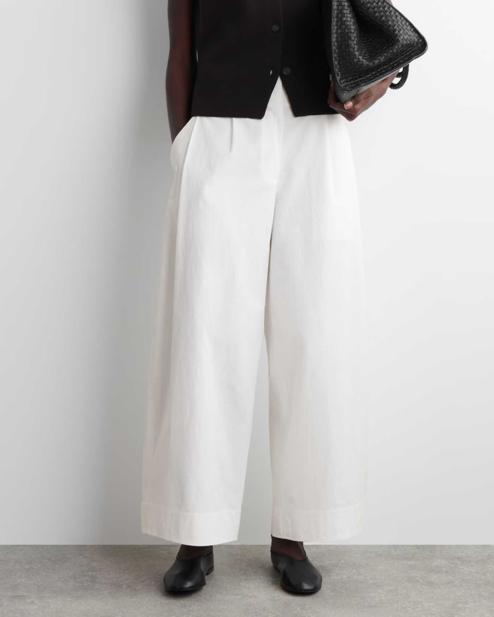COS Cotton Barrel Leg Trousers