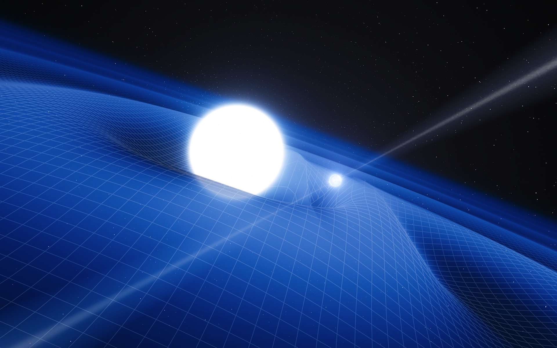 Pulsar and White Dwarf Orbit Artist Impression space wallpaper