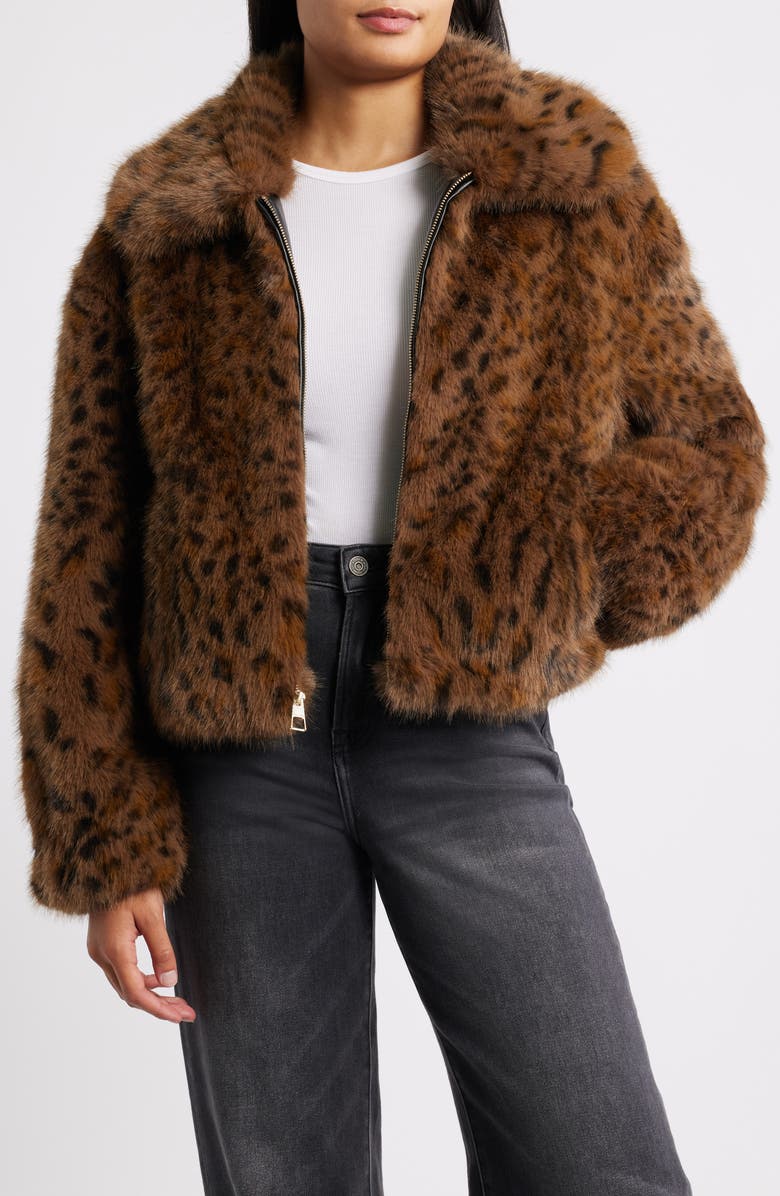 Cropped Faux Fur Jacket