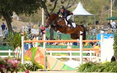 Nick Skelton GBR riding Big Star winner of the Gold medal as Individual Champion in the Show Jumping Competition at the Olympic Equestrian Centre in Deodoro near Rio, Brazil on 19th August 2016