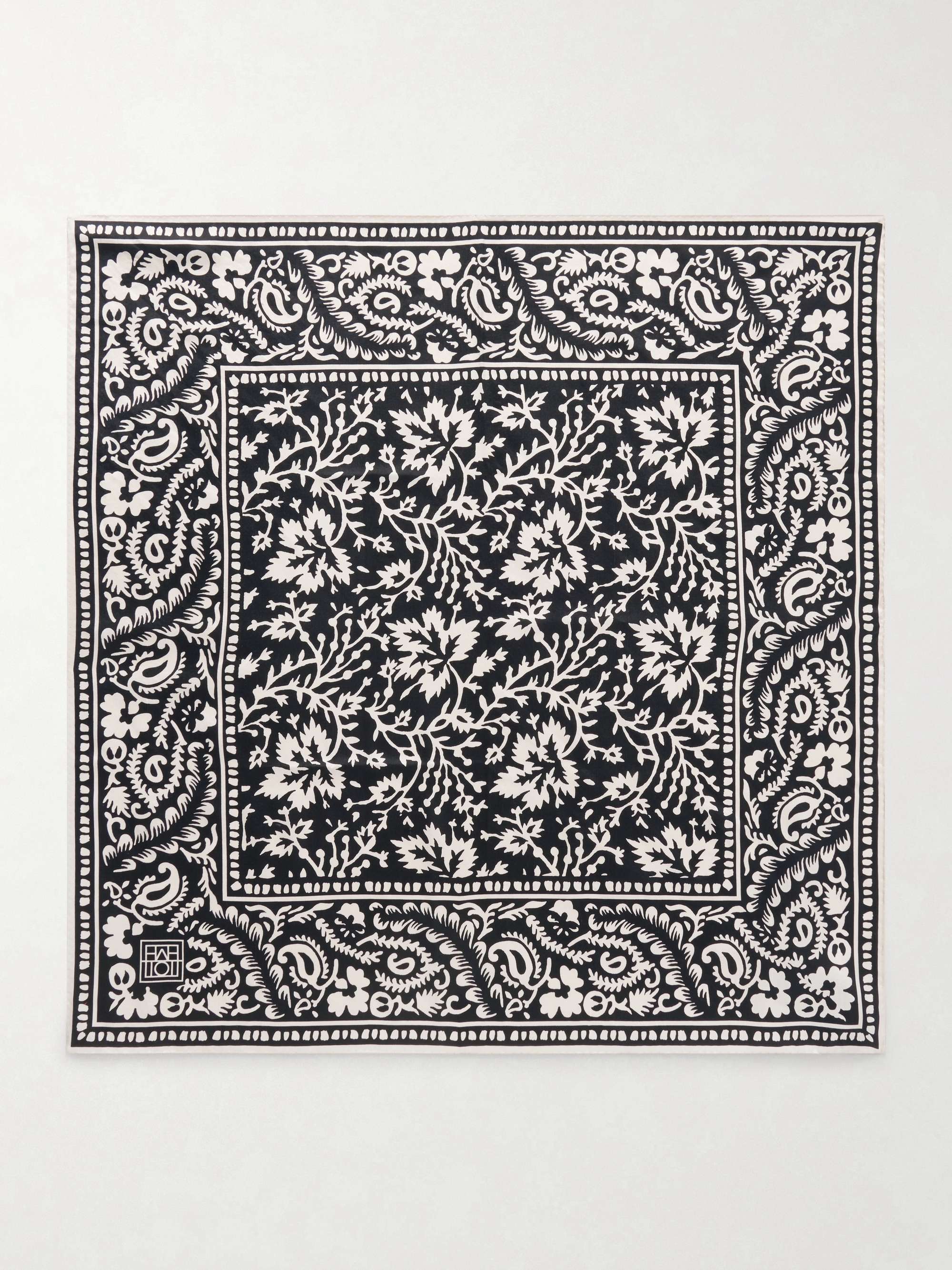 Hankie Printed Silk-Voile Scarf
