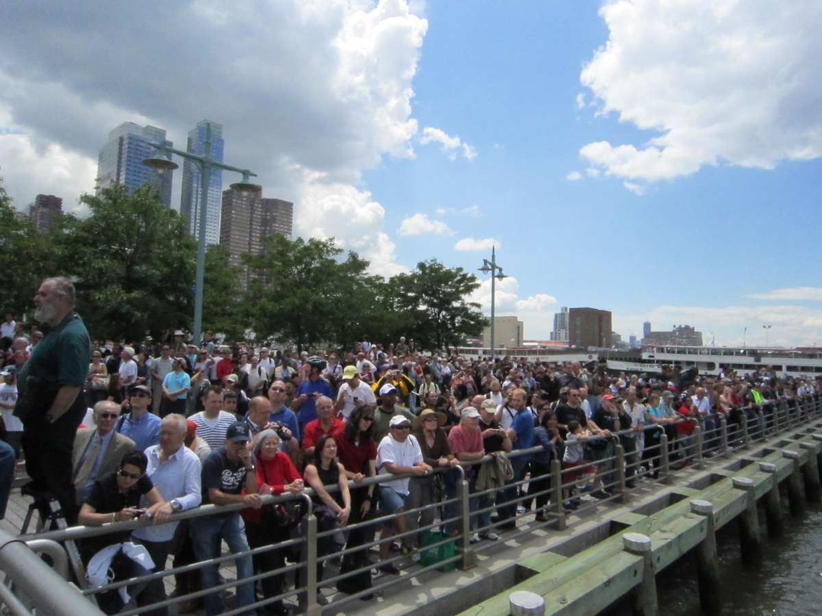 Crowds Welcome Shuttle Enterprise to the Intrepid Museum