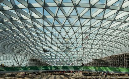 The roof of the Jewel complex at Singapore's Changi airport