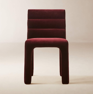 Castell Channeled Burgundy Upholstered Dining Chair