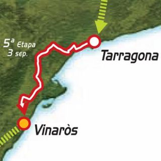 2009 Vuelta a España stage 5 map