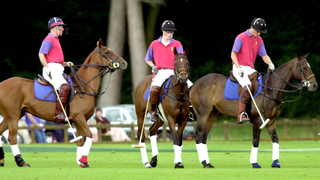 Britain''s Prince Charles, right, and his sons Prince Harry, center, and Prince William take part in an exhibition Polo match July 15, 2001 at Cirencester Park Polo Club in Gloucestershire, England