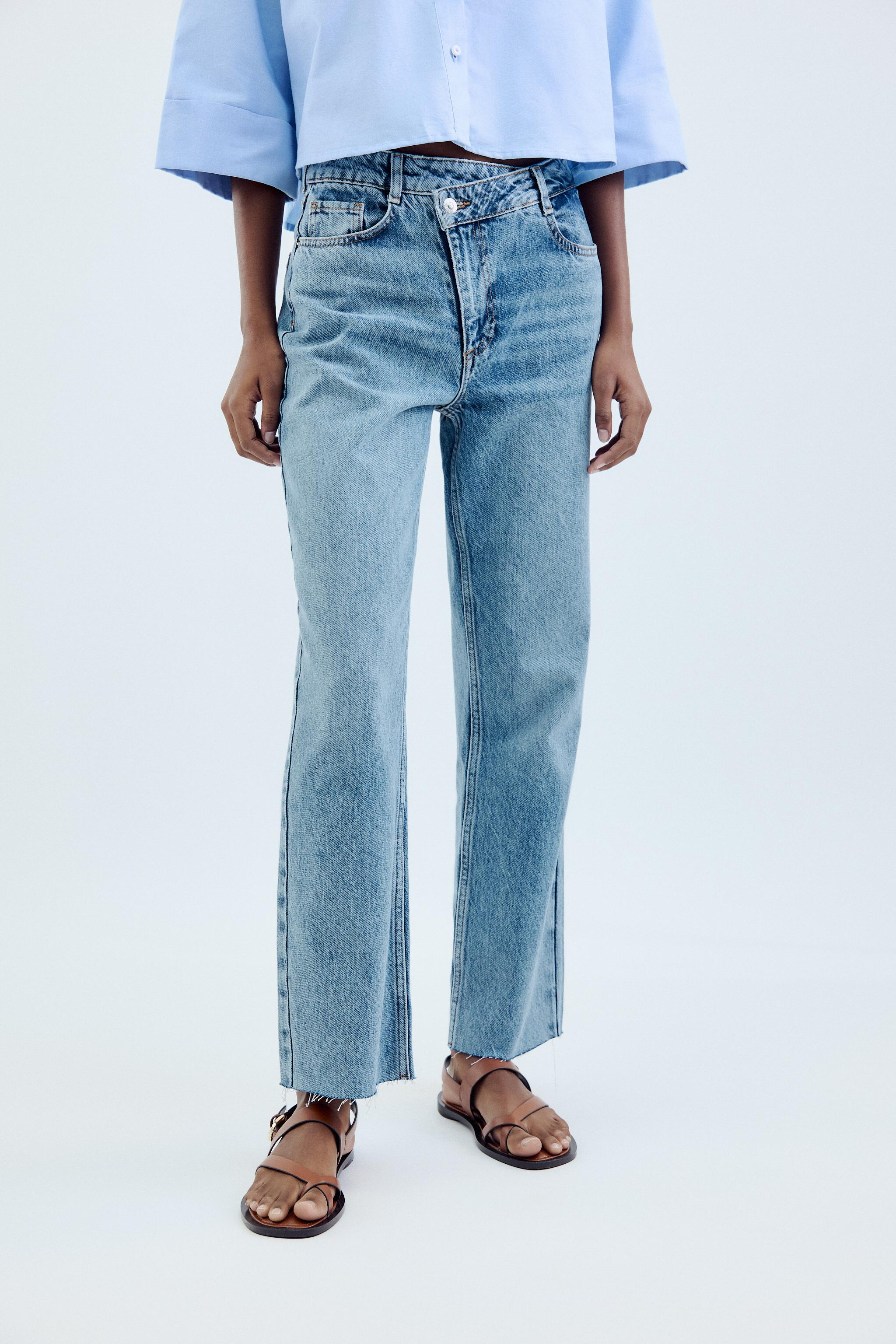 Z1975 Straight High-Waisted Crossover Jeans
