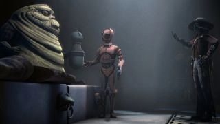 Jabba the Hutt and Cad Bane on Star Wars: The Clone Wars