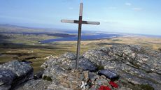 Falklands memorial on top of a mountain