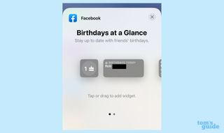 iOS 16 lock screen widget facebook