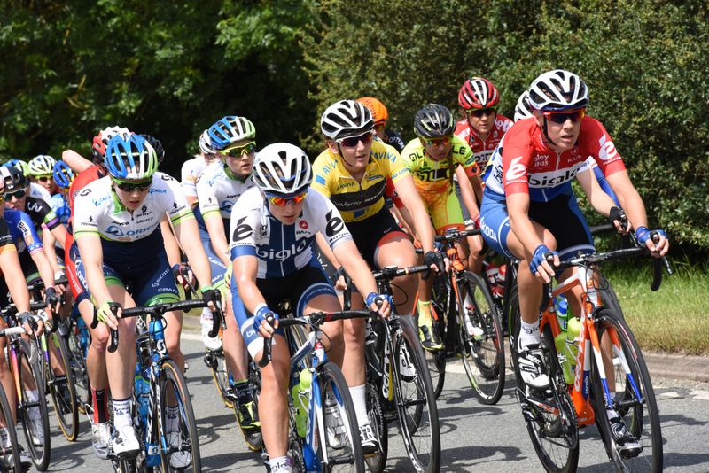 The Bigla team at the front the race