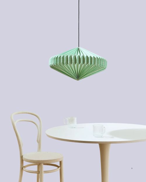 Vadella Green Gingham Paper Lamp Shade