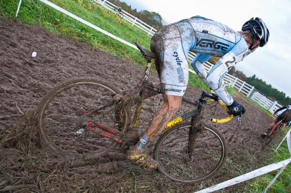After losing his A-bike early in the race, Donny Green