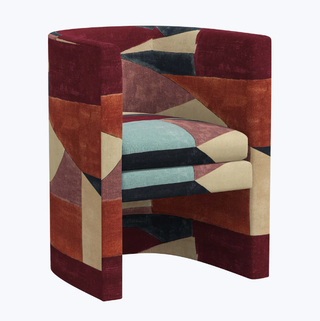 abstract patterned accent chair