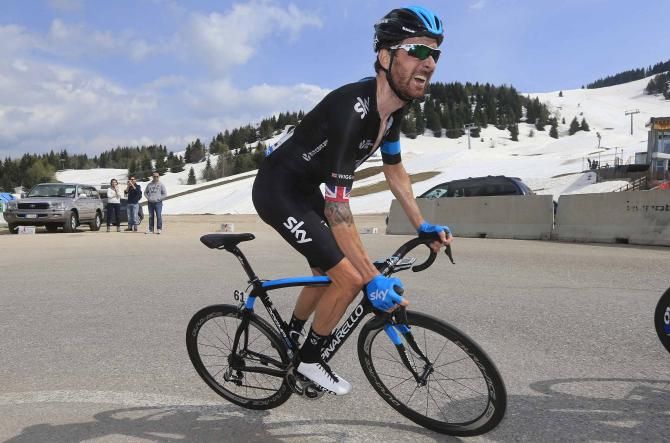 Bradley Wiggins (Sky) was prominent on the final stage of the Giro del Trentino.
