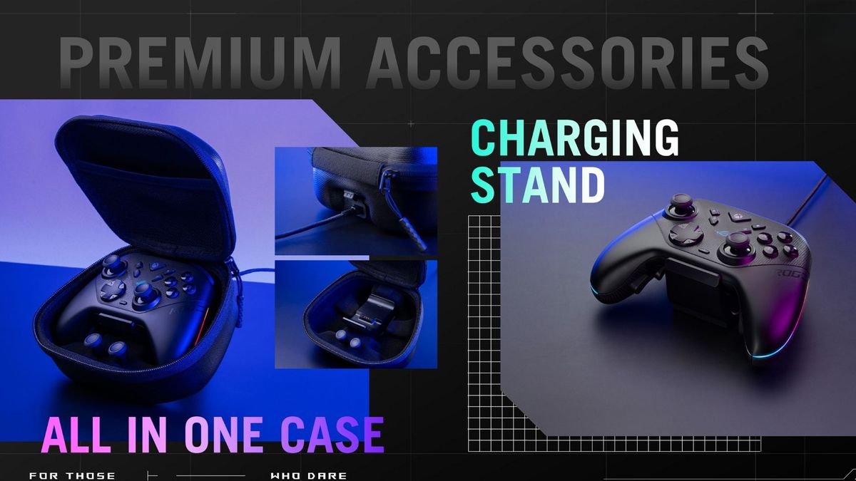 The accessories of the Asus ROG Raikiri 2
