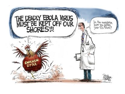 Editorial cartoon Ebola flu shot health