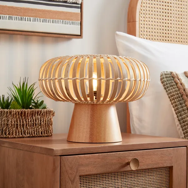 Dunelm, Abrielle Bamboo Table Lamp