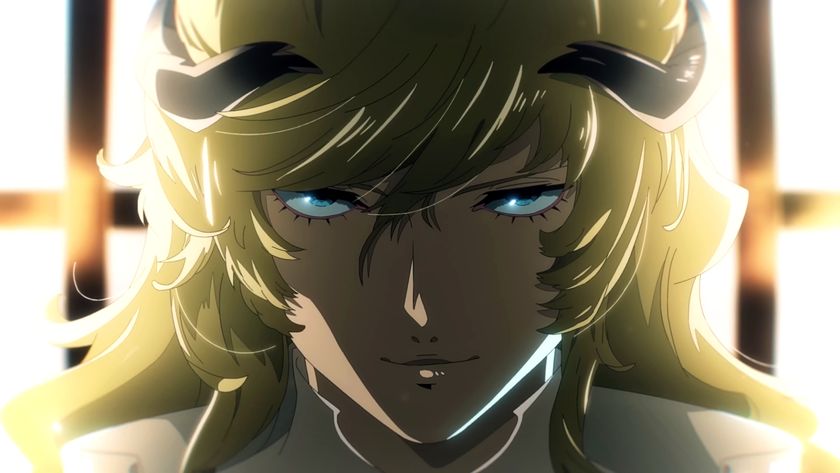 Metaphor: ReFantazio screenshot showing an anime-style young blond man with light blue eyes, a window&#039;s light glowing behind him