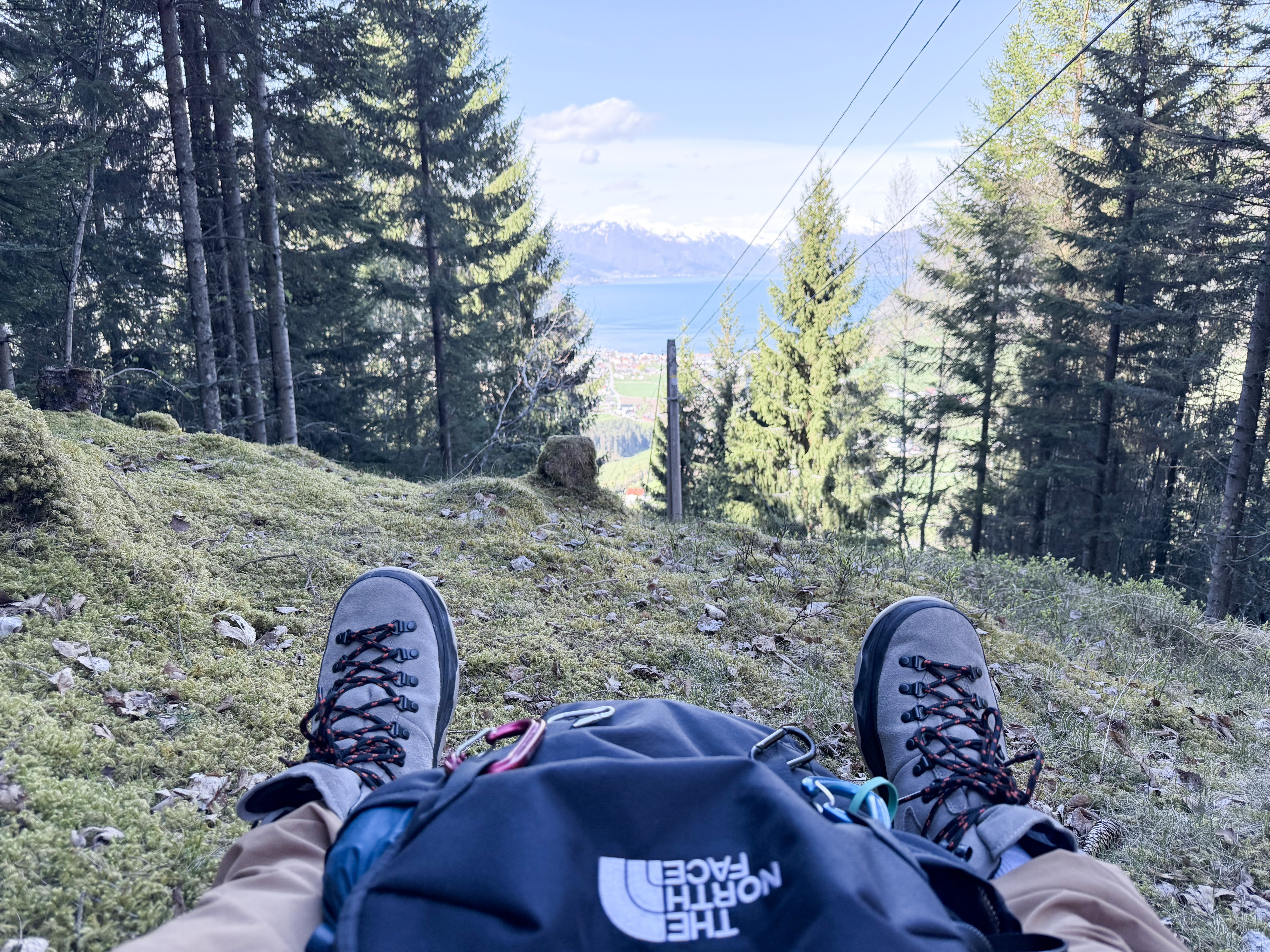 An alpine view in Norway with the Columbia Newton Alpine boots in shot