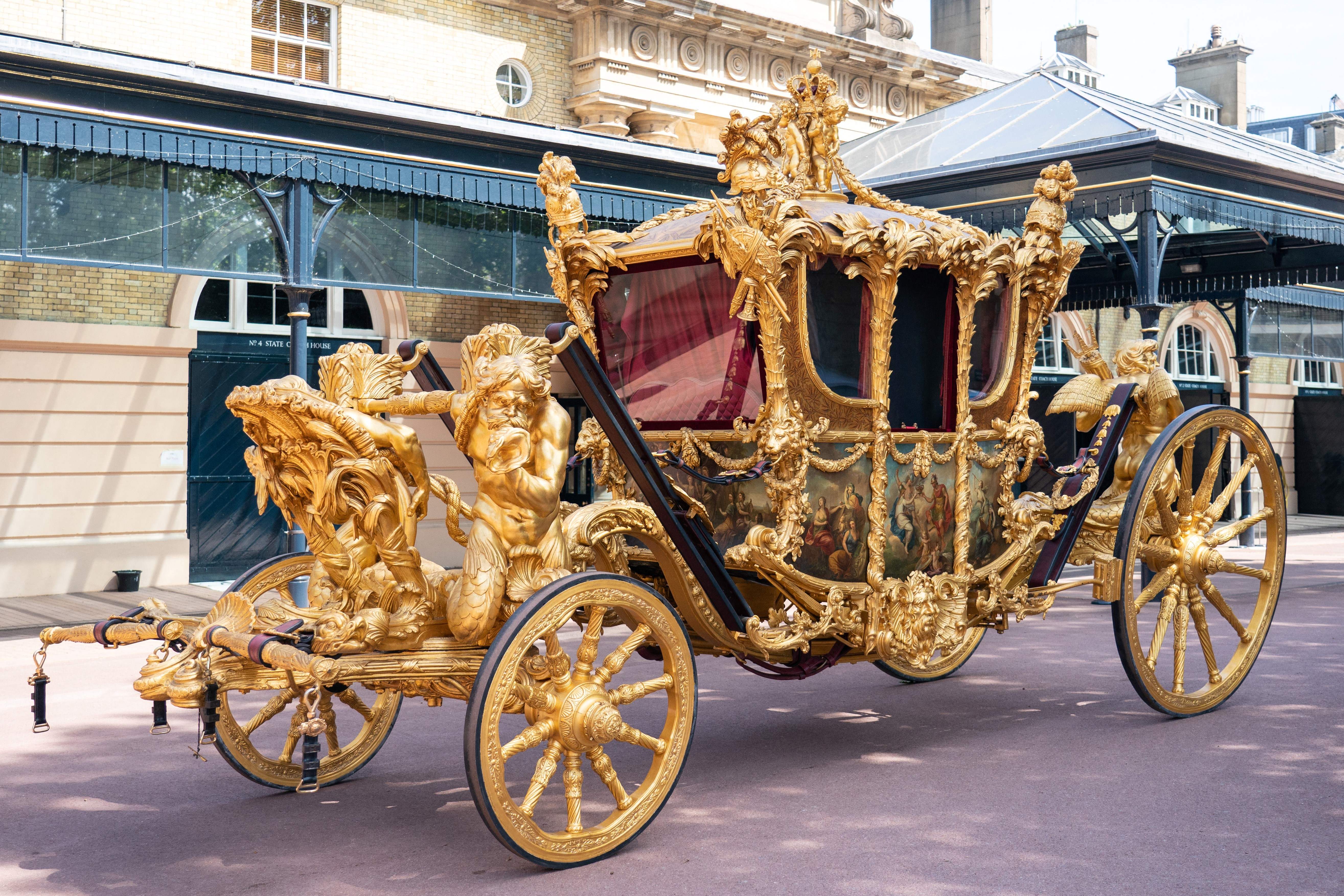 Tv tonight The Gold State Coach at the Royal Mews.