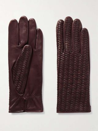 Stanilas Woven Leather Gloves