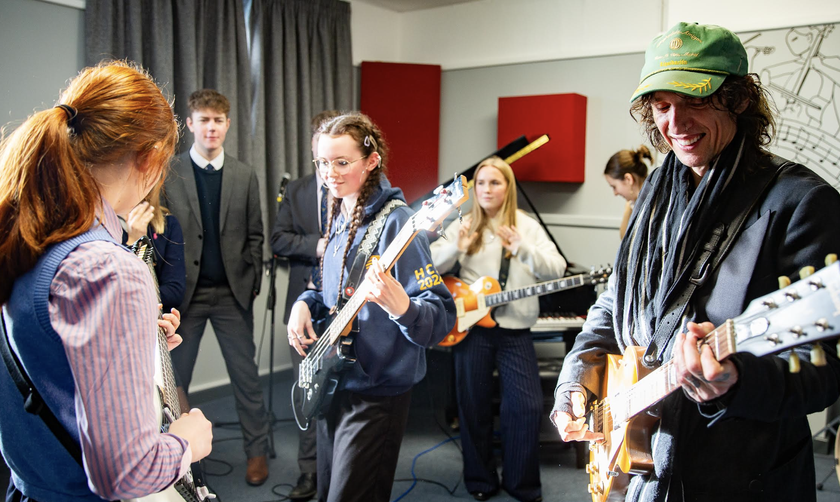 Justin Hawkins opening a school recording studio