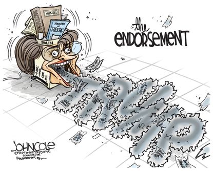 Political Cartoon U.S. Palin Endorsement
