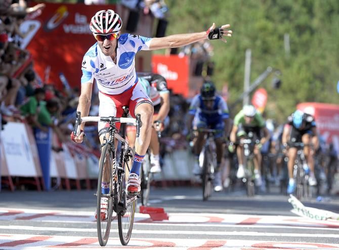 Daniel Moreno (Katusha) showed fine form, taking the first of two stage wins, this one on stage 4 in Fisterra