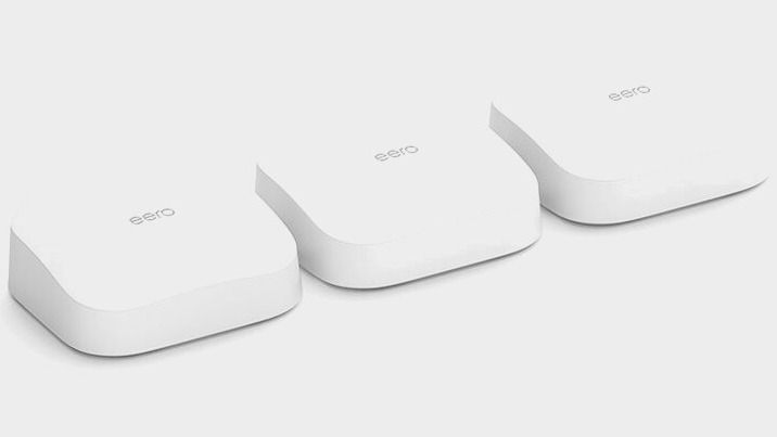 Three Eero Wi-Fi stations