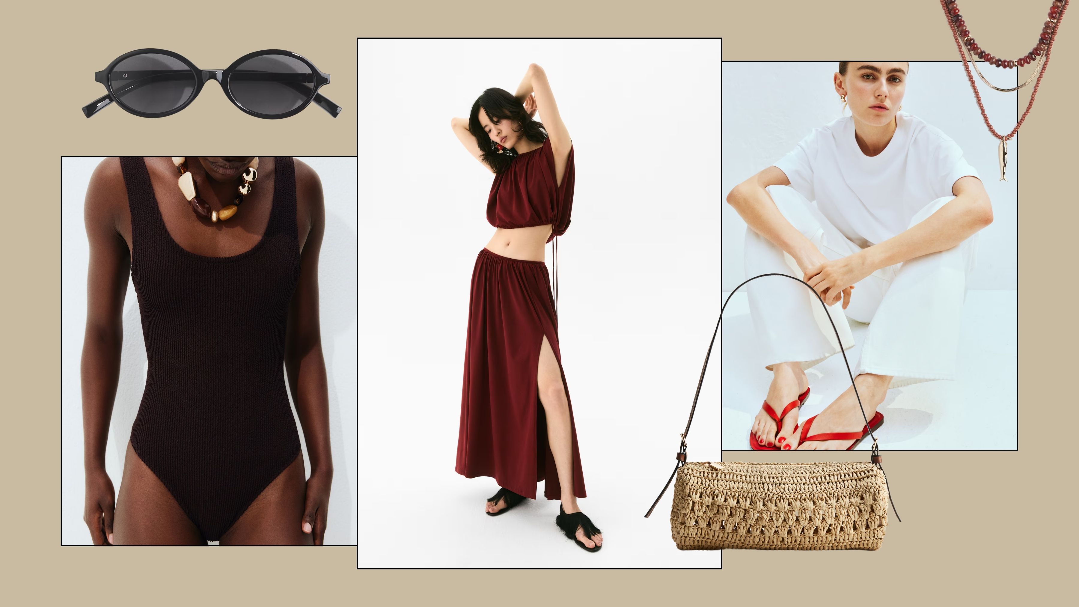 Collage of H&M images of summer trends