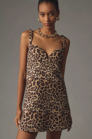 Dhruv Kapoor Leopard Mini Dress (Was $178) 