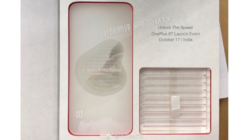 This could be an invite to the OnePlus 6T launch event. Credit: Weibo / Little white MTX