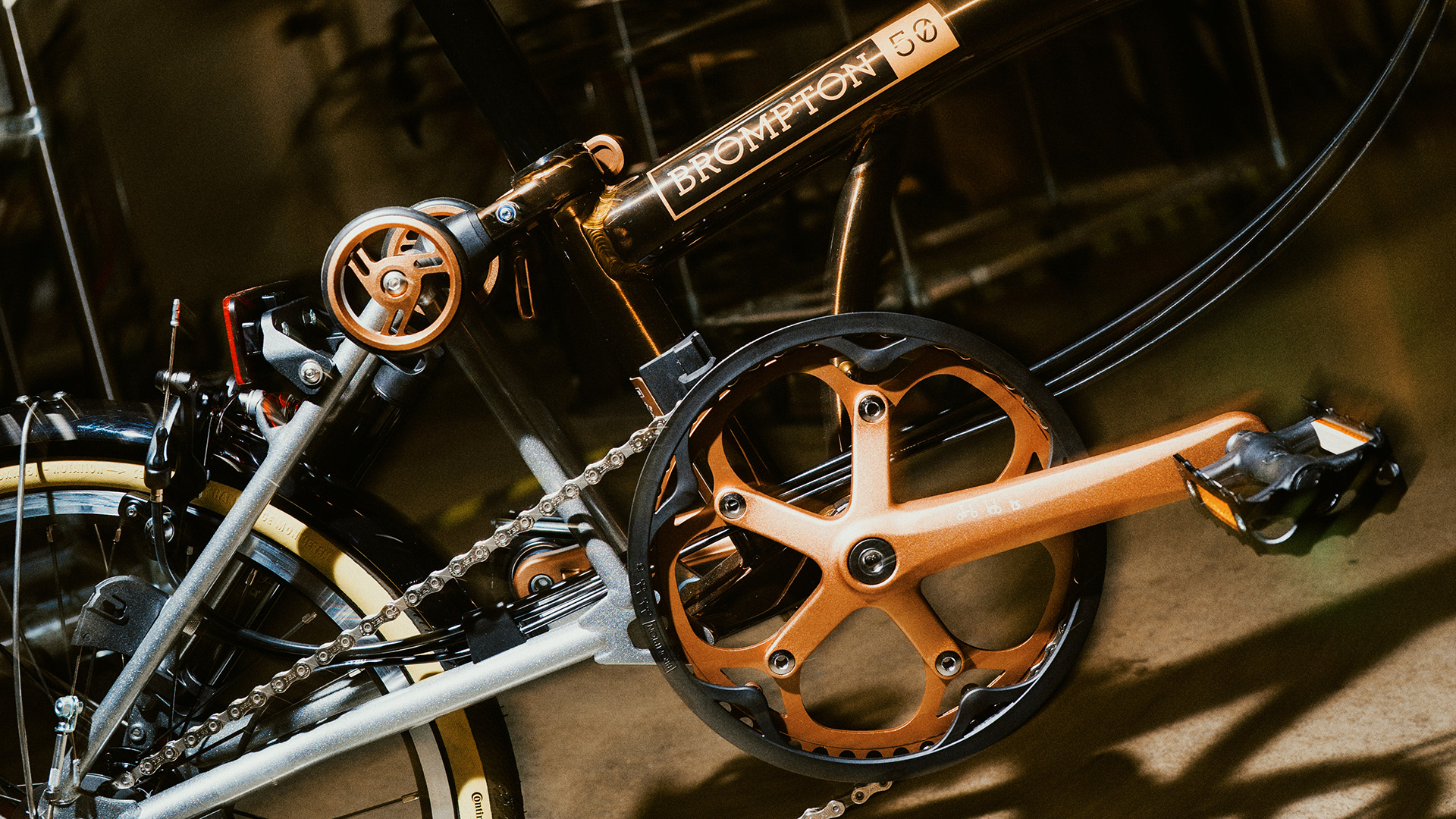Brompton 1975 Edition bicycle detail shot