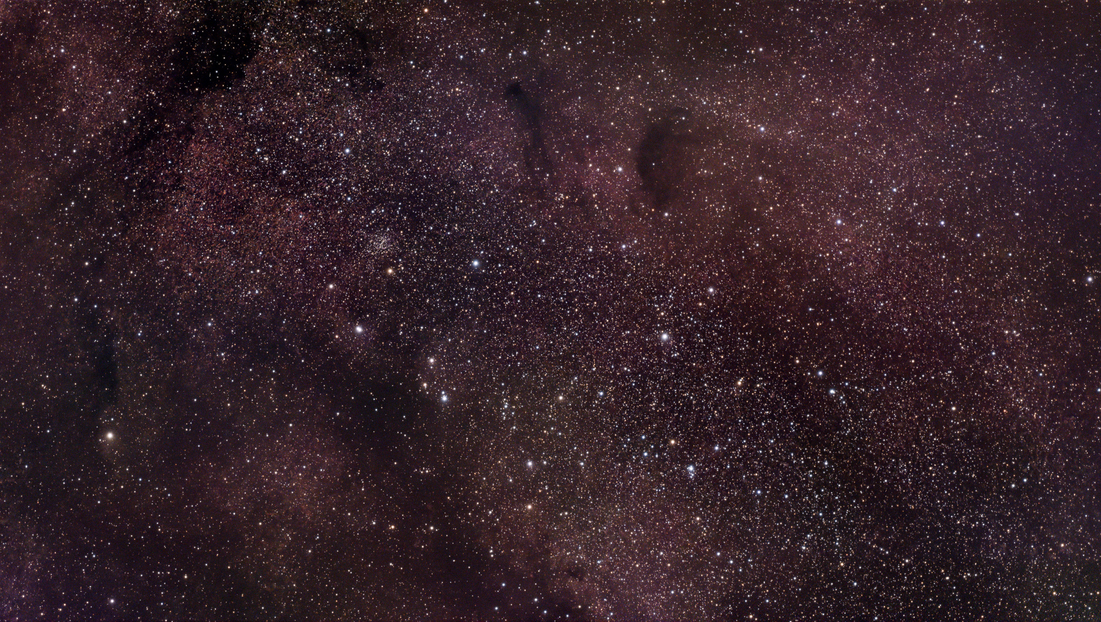 A photograph of M24, the small sagittarius star cloud, taken with the Dwarf III smart telescope, processed in Pixinsight