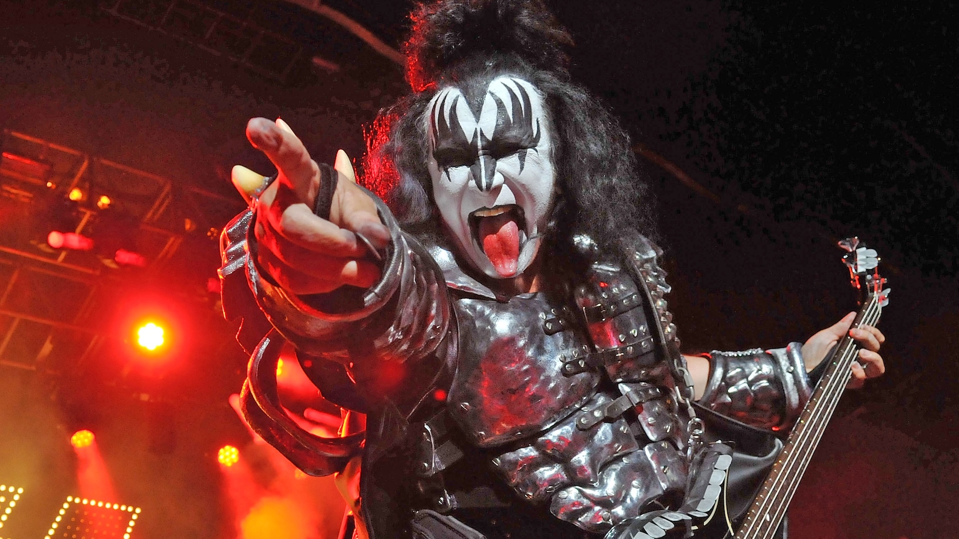 Gene Simmons of Kiss performs at the Kentish Town Forum on July 4, 2012 in London