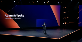 Adam Selipskey takes the stage for his AWS Re:Invest keynote 