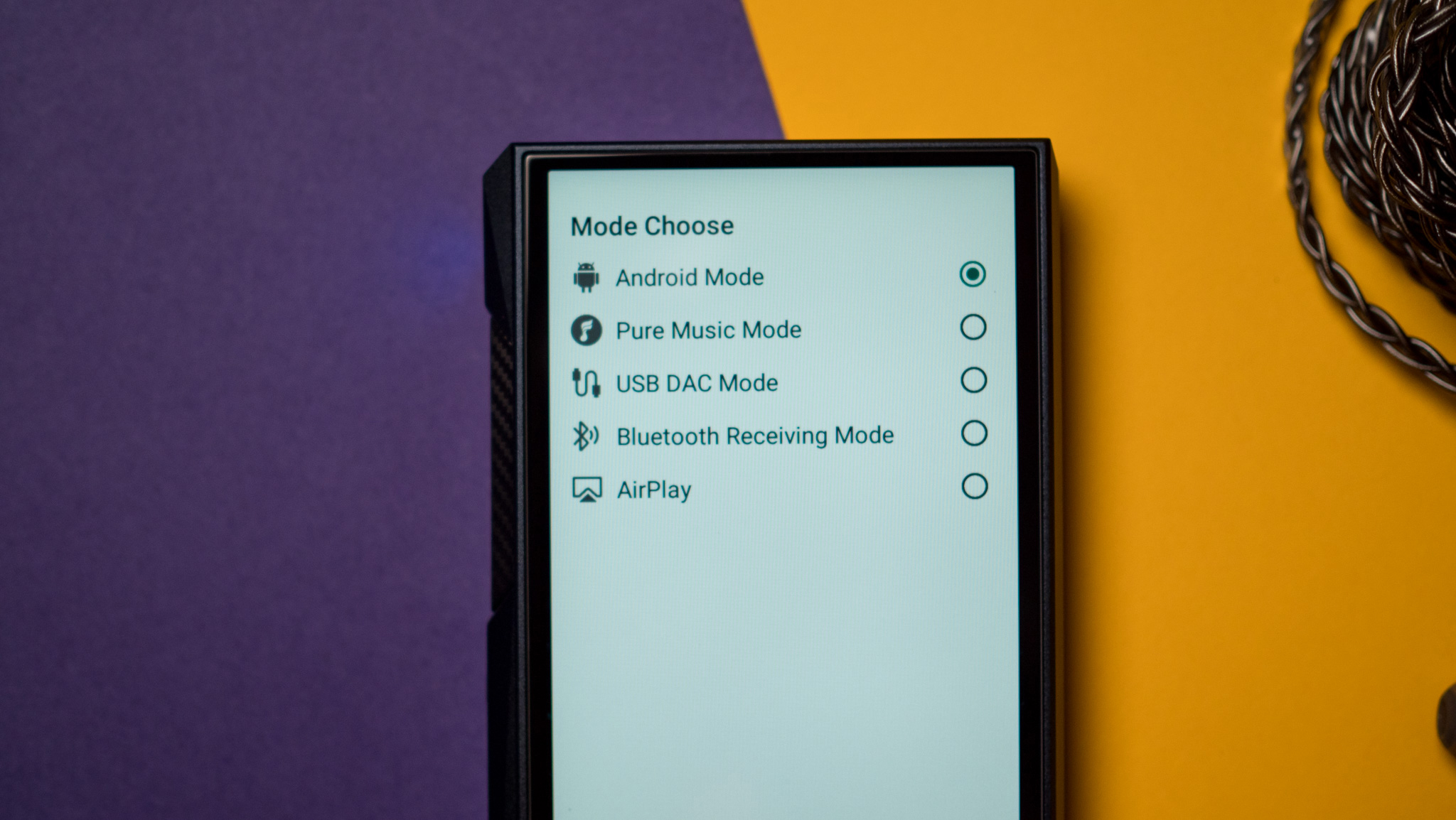 All the usage modes available with the Fiio M23