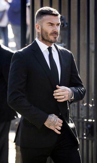 David Beckham was among those to attend the funeral
