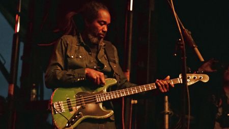 Darryl Jenifer performs with Bad Brains on stage at the Growlers 6 festival at the LA Waterfront on October 29, 2017 in San Pedro, California.