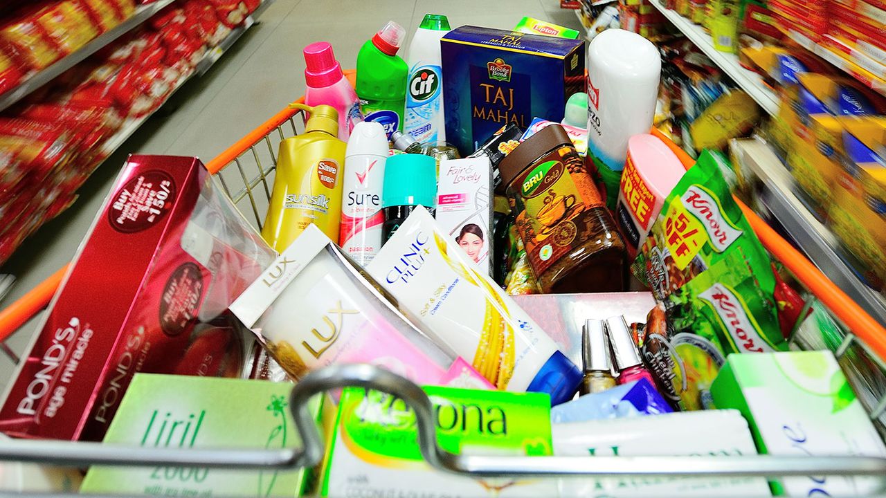 Basket of Unilever goods