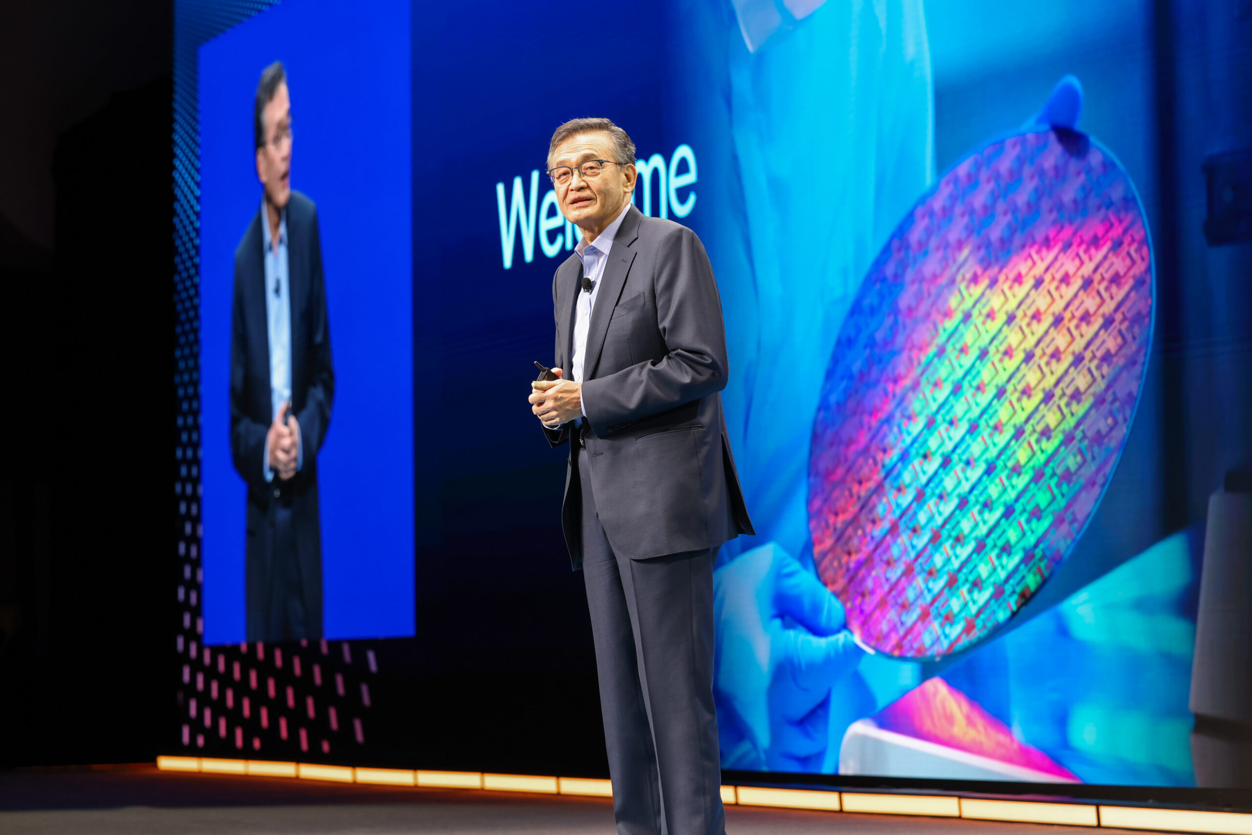 Lip-Bu Tan, Intel CEO, speaks in a keynote presentation at Intel Foundry Direct Connect on Tuesday, April 29, 2025 in San Jose, California.